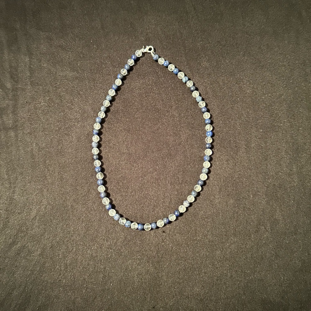 Sodalite & Clear Quartz Necklace